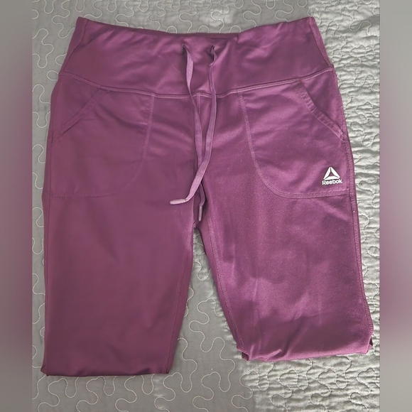 Purple reebok women's leggings‎ with pockets - Picture 1 of 4